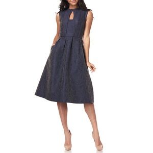 Kay Unger Midnight Blue Midi Dress